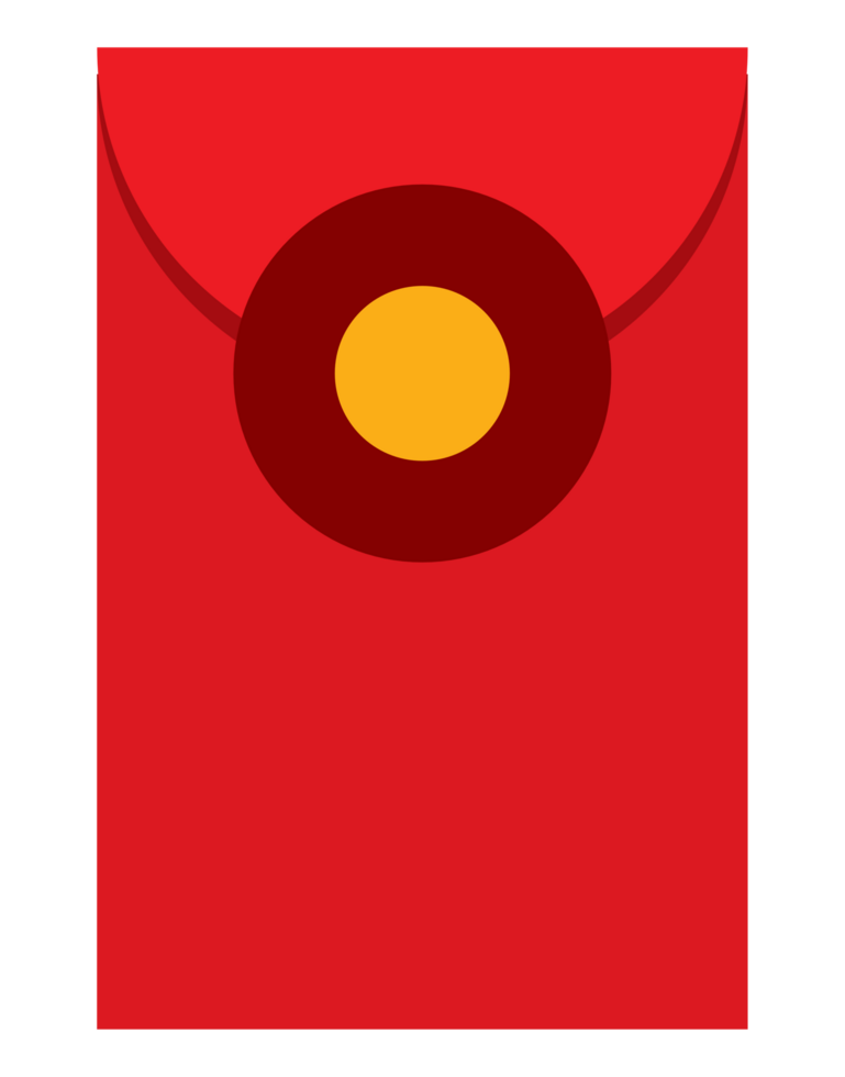 Flat illustration of red envelope png