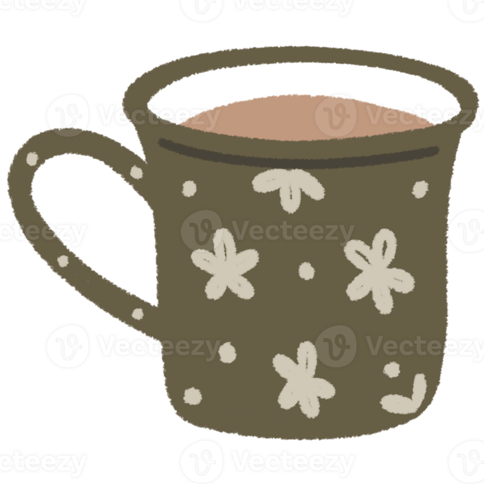 flower cup mug clipart png