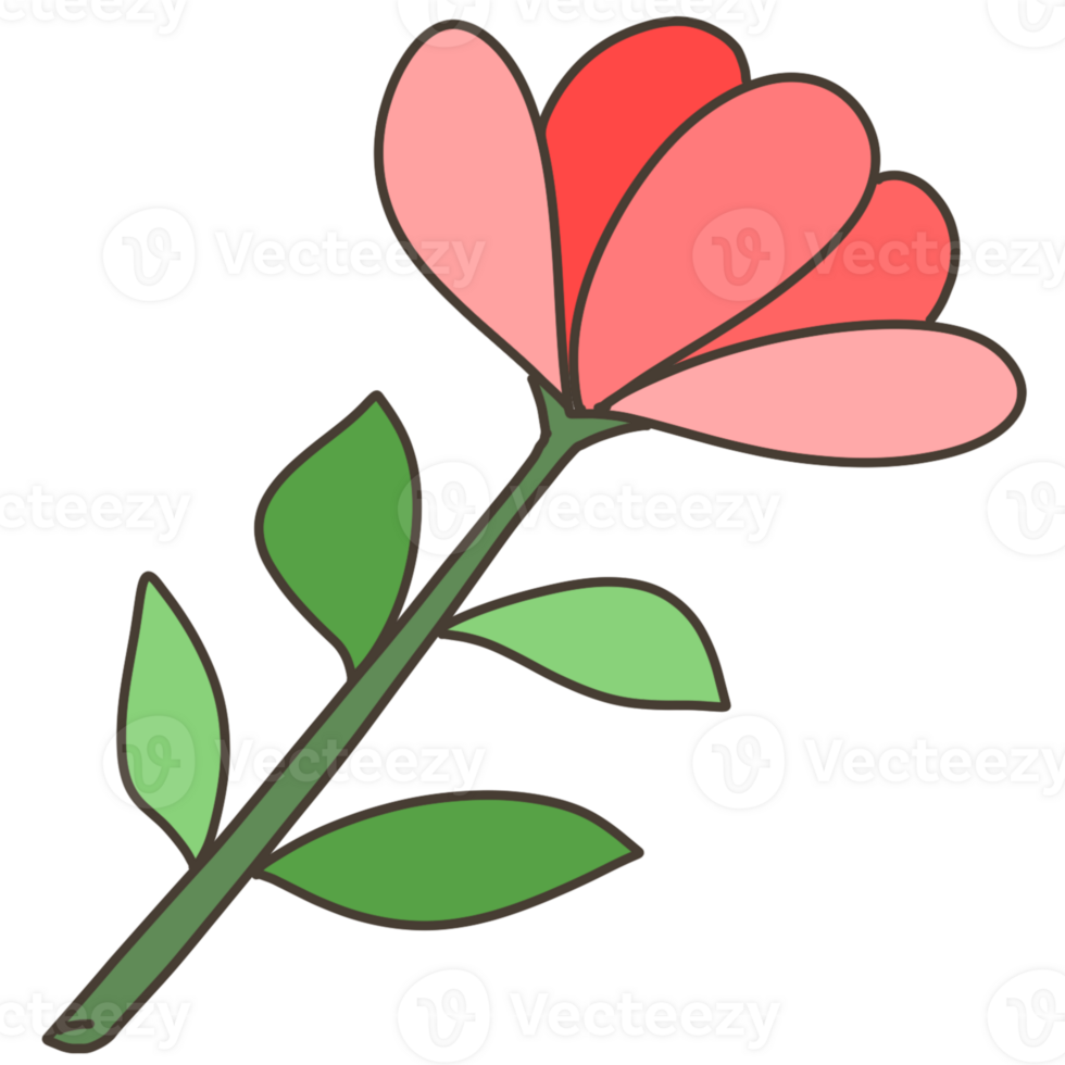 red flower clipart png