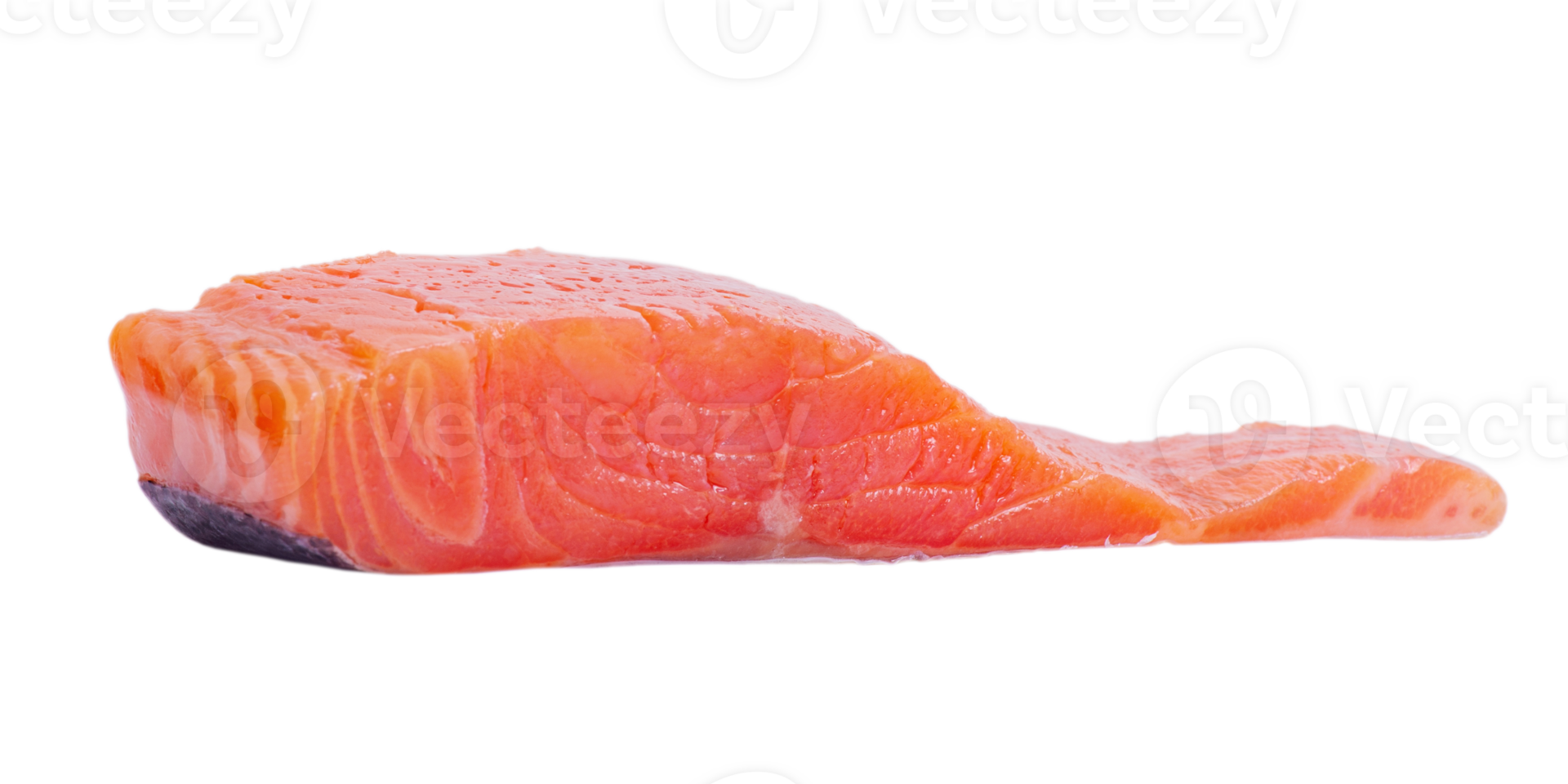 Lightly salted red salmon fish isolate. png