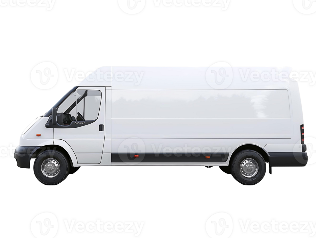Isolated White Van for Delivery on Clear Background png