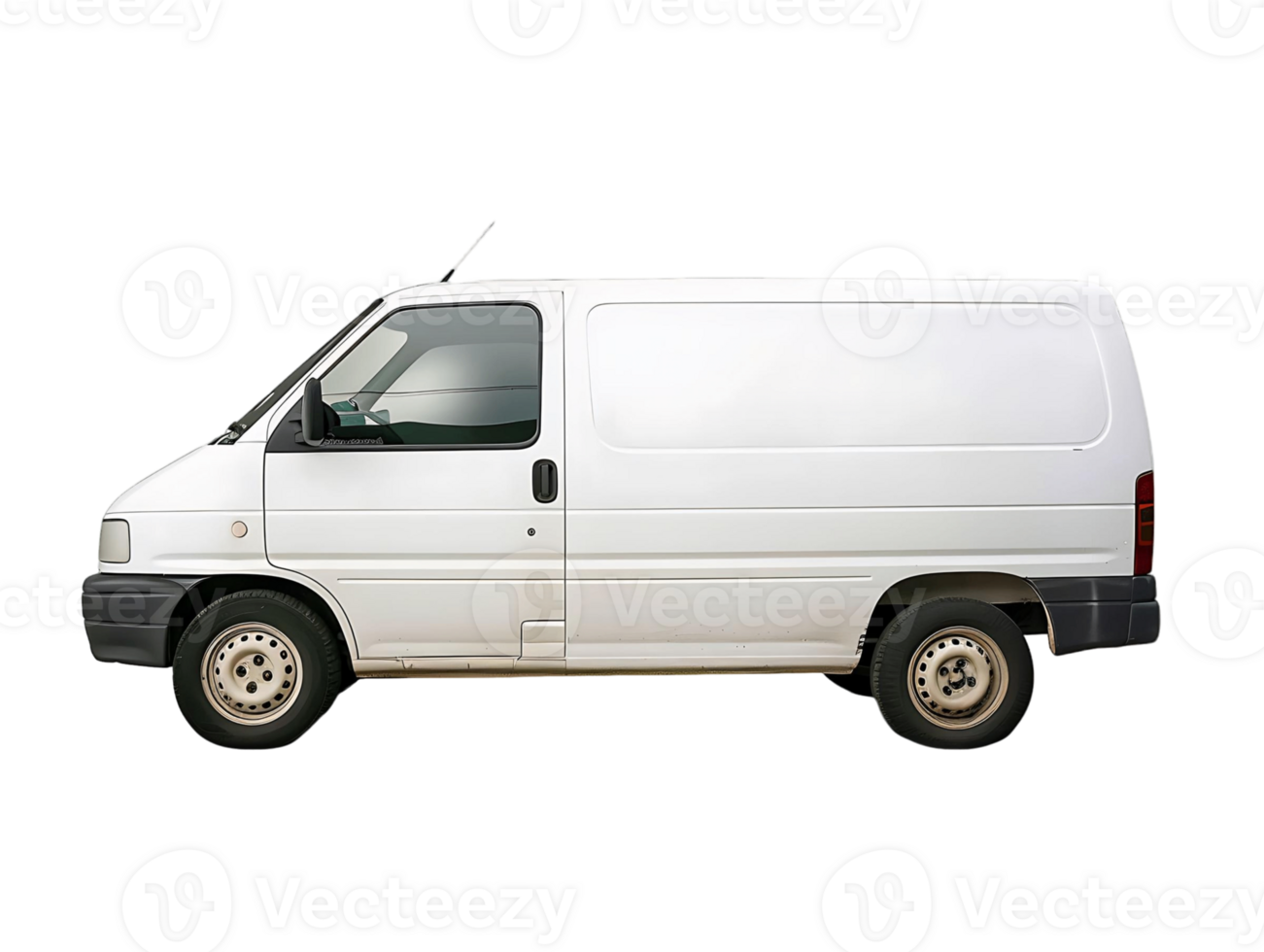 White Delivery Vehicle Isolated on Transparent png