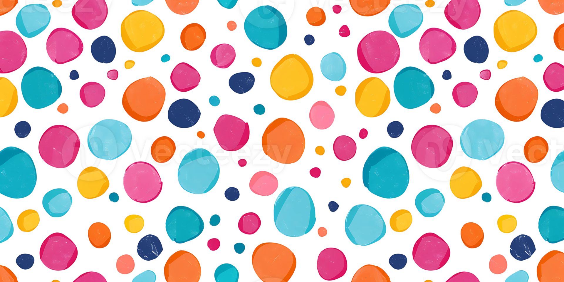 Fun Circle Doodle Pattern for Children's Design png