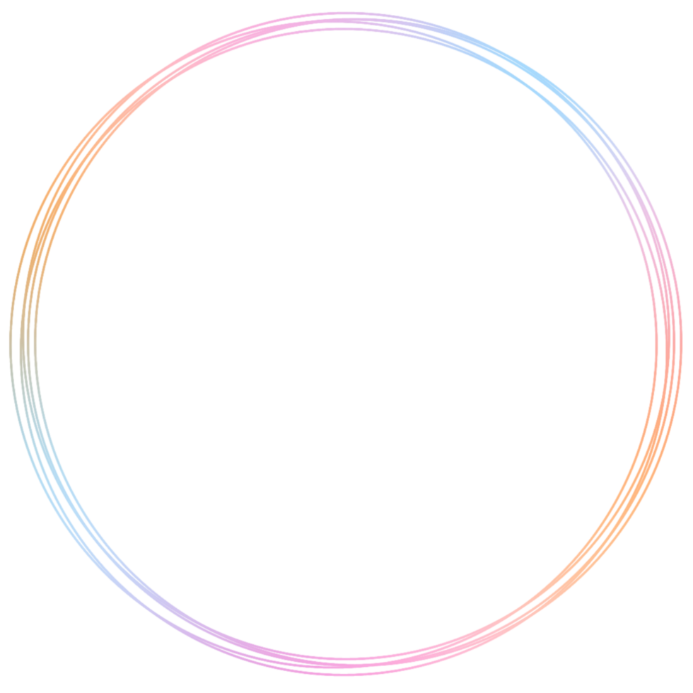 Rainbow circle frame on a transparent background png
