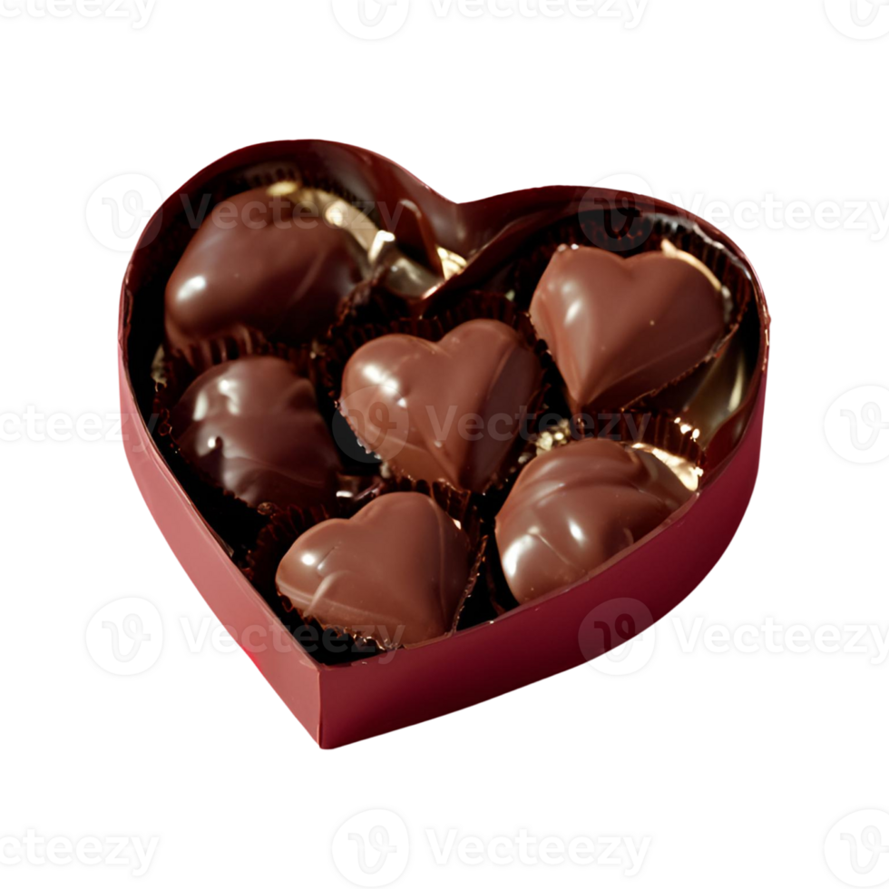 A heart shaped box of chocolates png