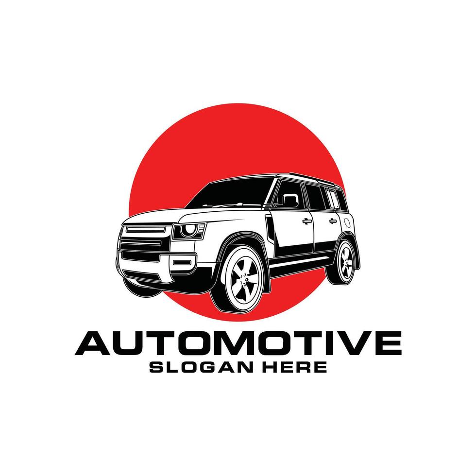 Automotive Van Car illustration graphic design, template isolated on white background vector