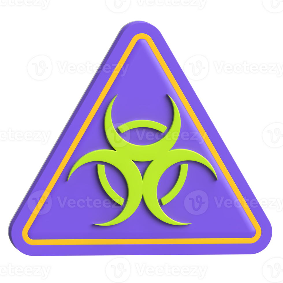 Biohazard Alert 3D Icon png