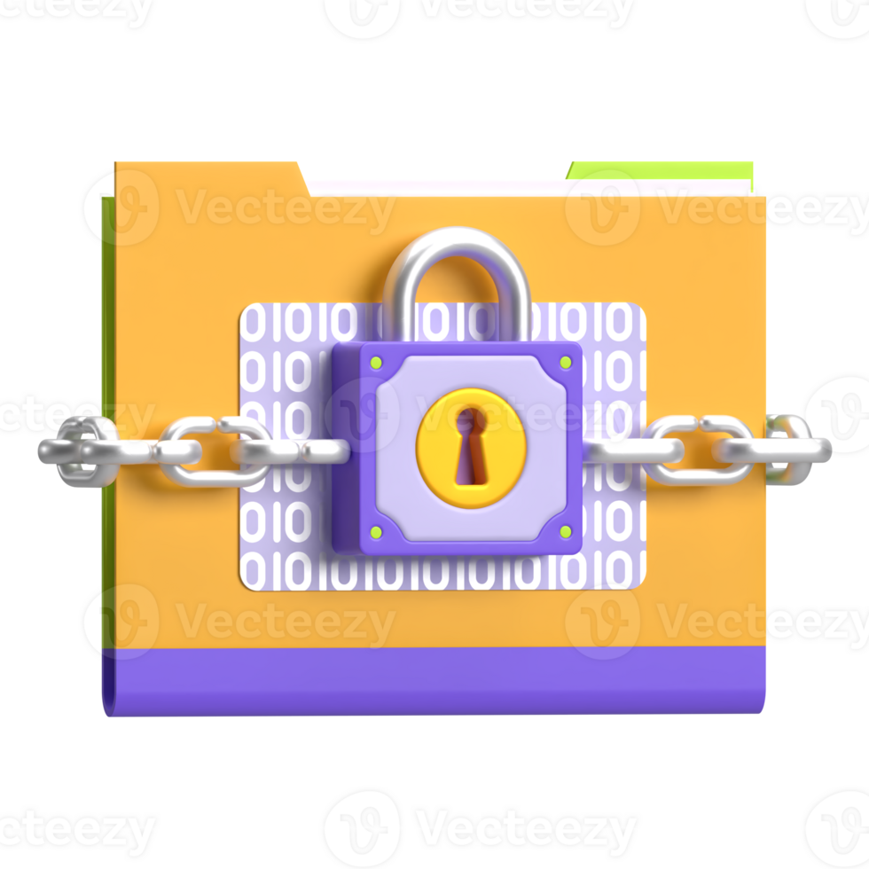 Blockchain Folder 3D Icon png