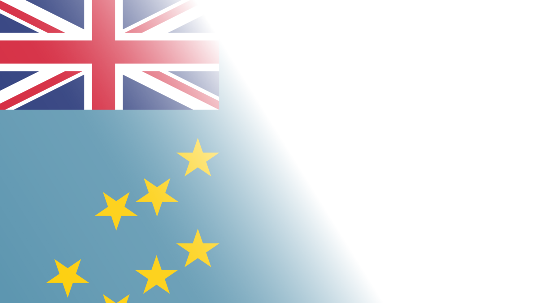 Transparent Tuvalu flag banner png