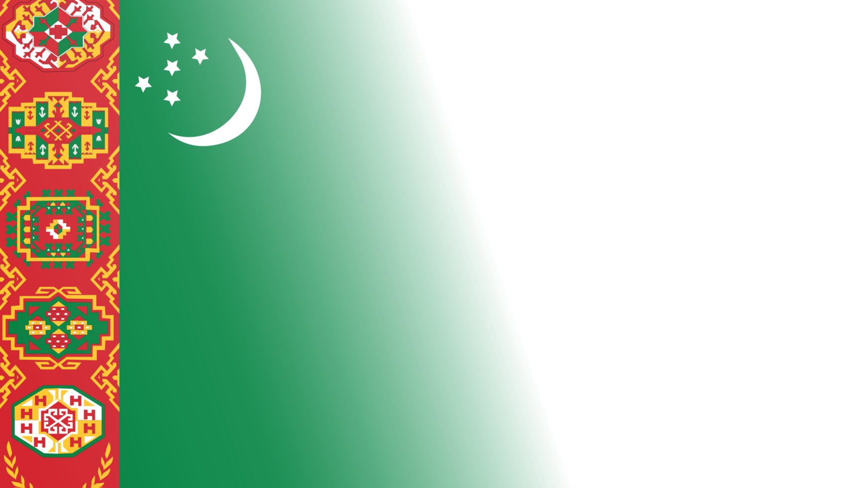 Transparent Turkmenistan flag banner png