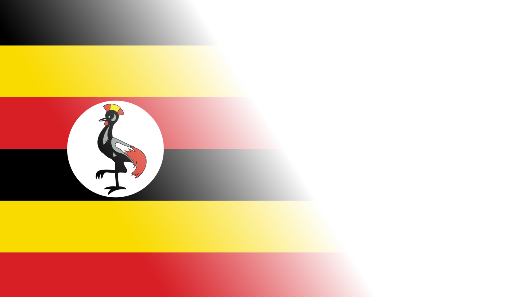Transparent Uganda flag banner png
