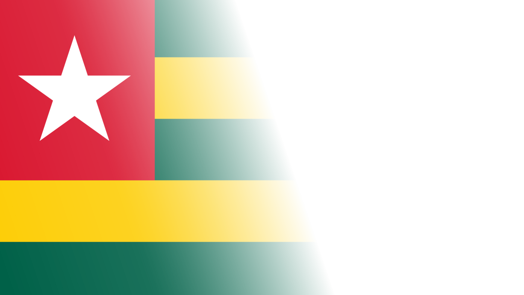 Transparent Togo flag banner png