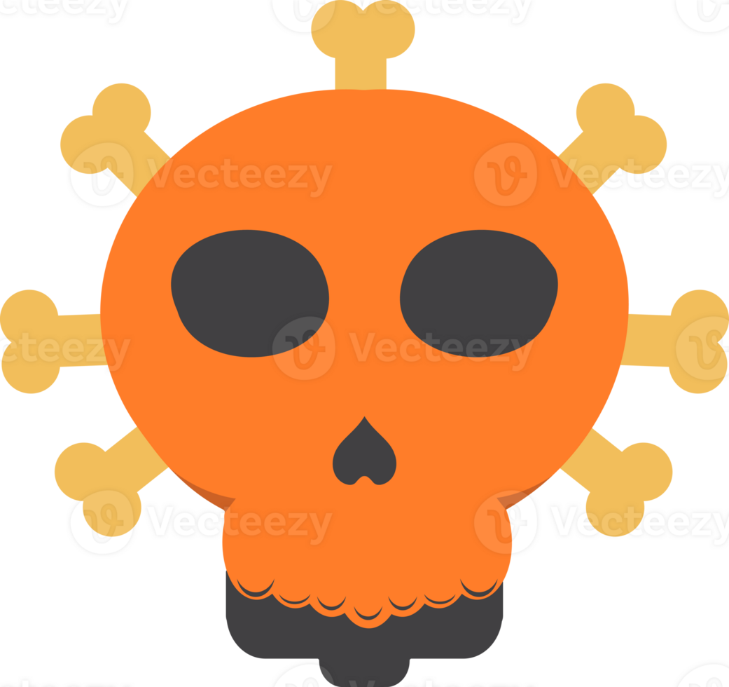 light skull with bones png