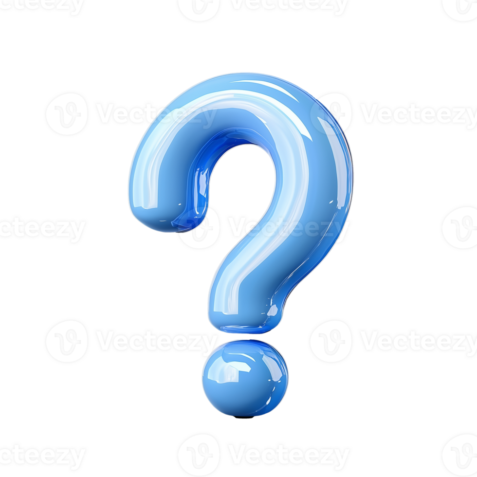 Blue question mark icon on transparent background, symbolizing inquiry and information png