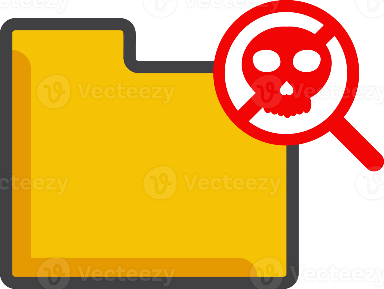 file folder icon with a skull png