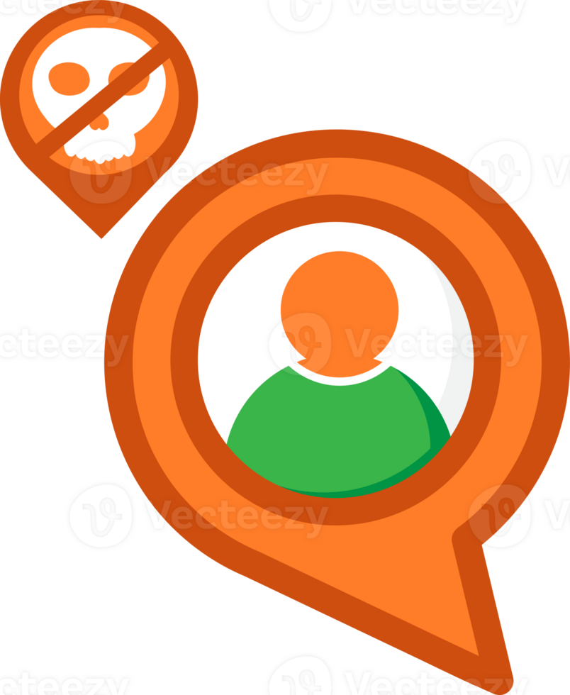 chat with user and location icon png