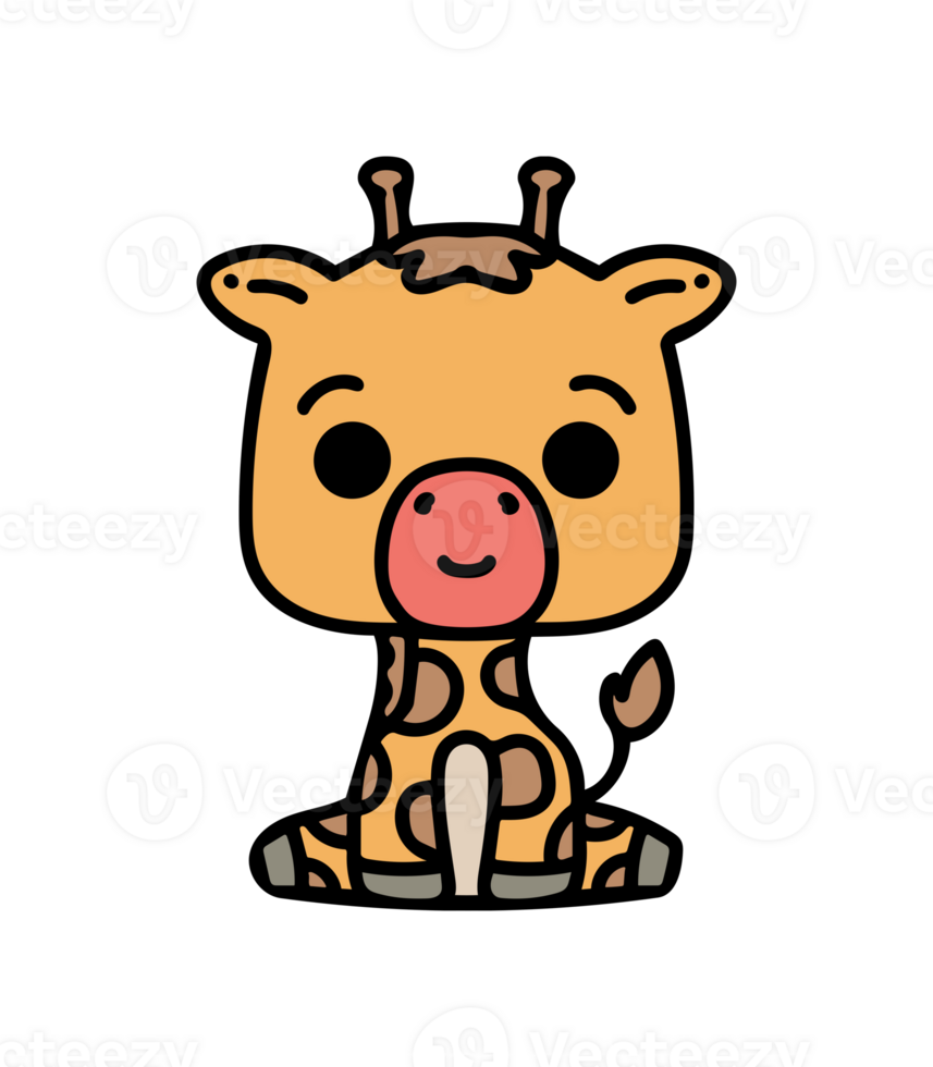Cute Giraffe Drawing png