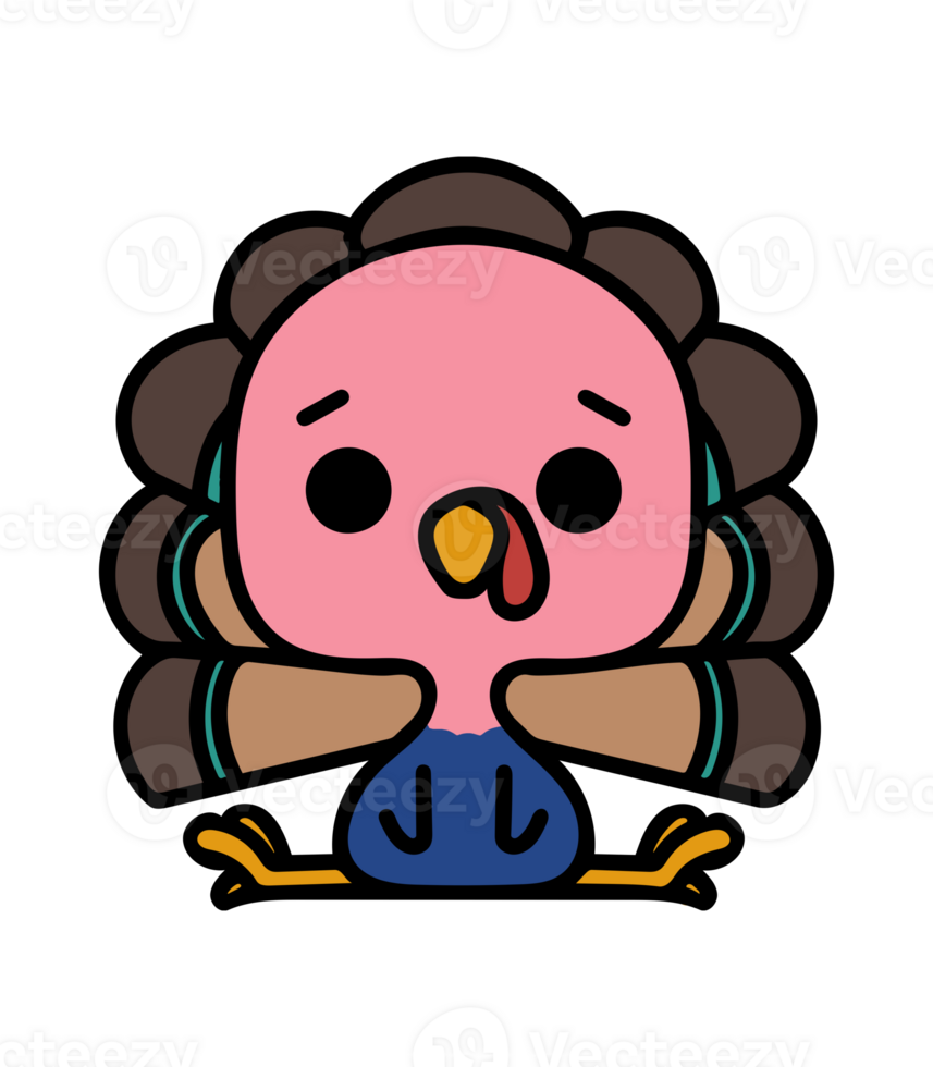 Cute Turkey Drawing png