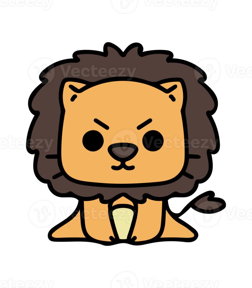 Cute Lion Drawing png