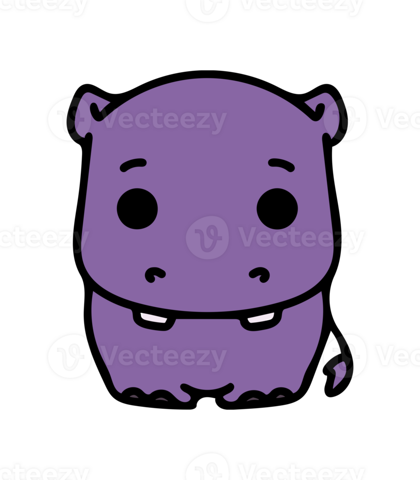 Cute Hippo Drawing png