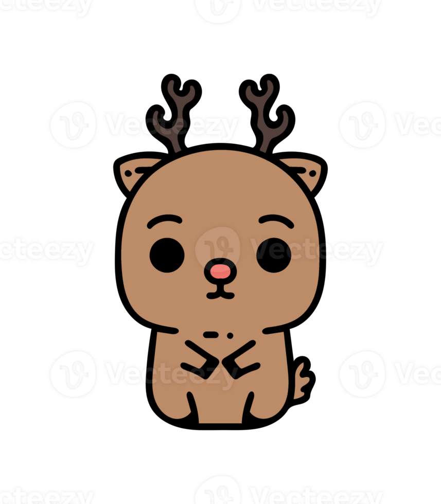 Cute Reindeer Drawing png