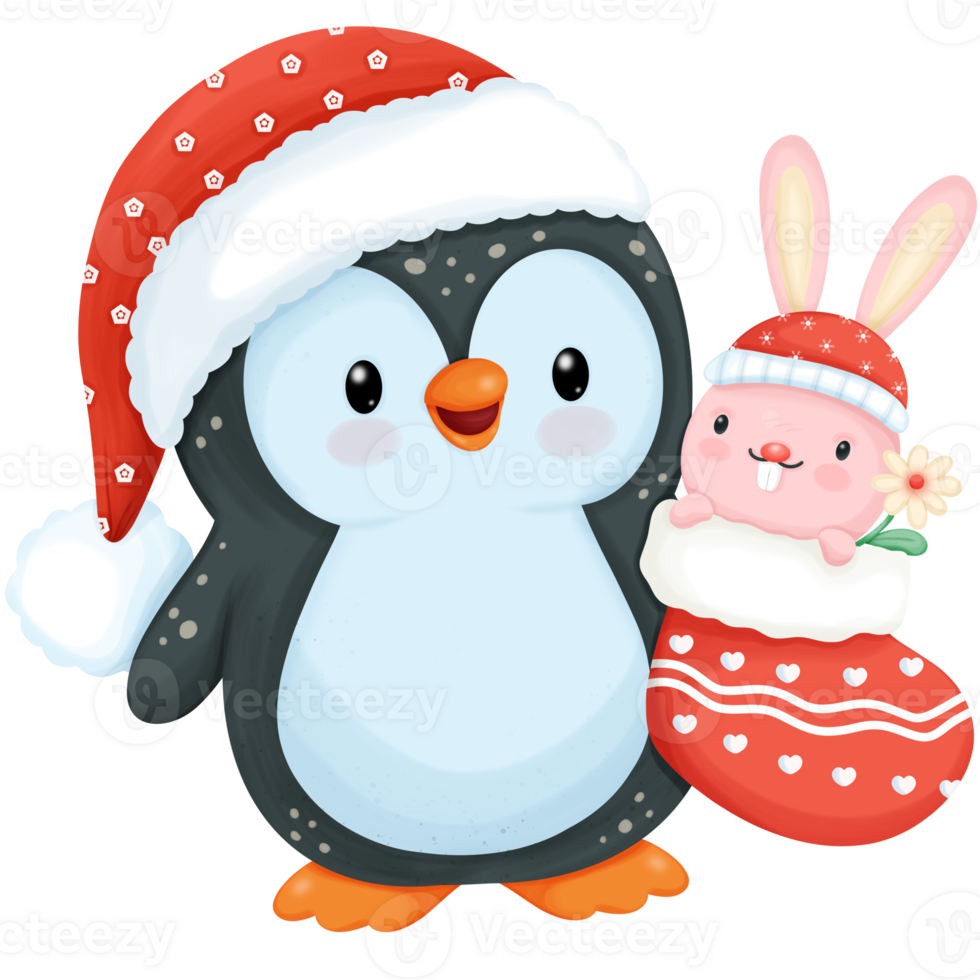 merry christmas penguin png