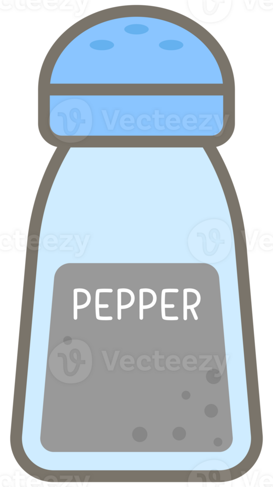 Cute Hand drawn cooking element black pepper png