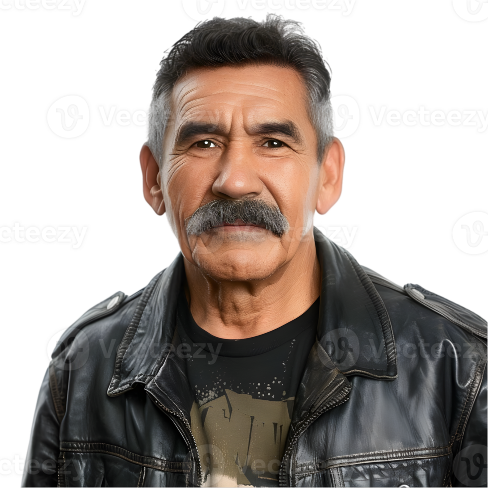 A man with a mustache and a black shirt png