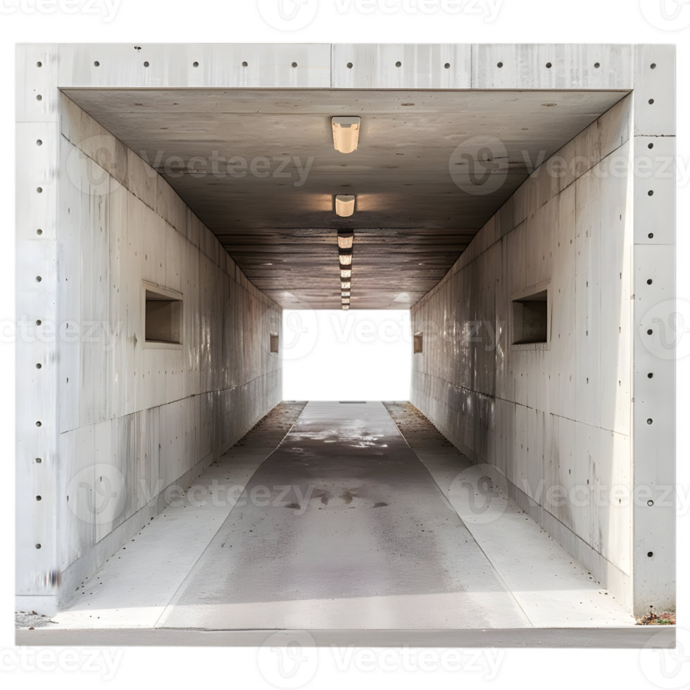 A tunnel with a light shining through it png