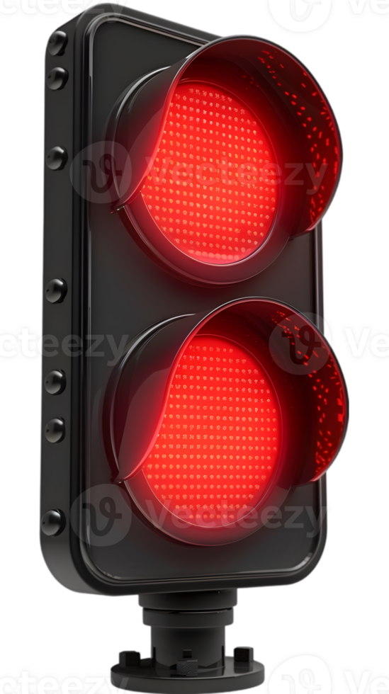 A traffic light with red lights on it png