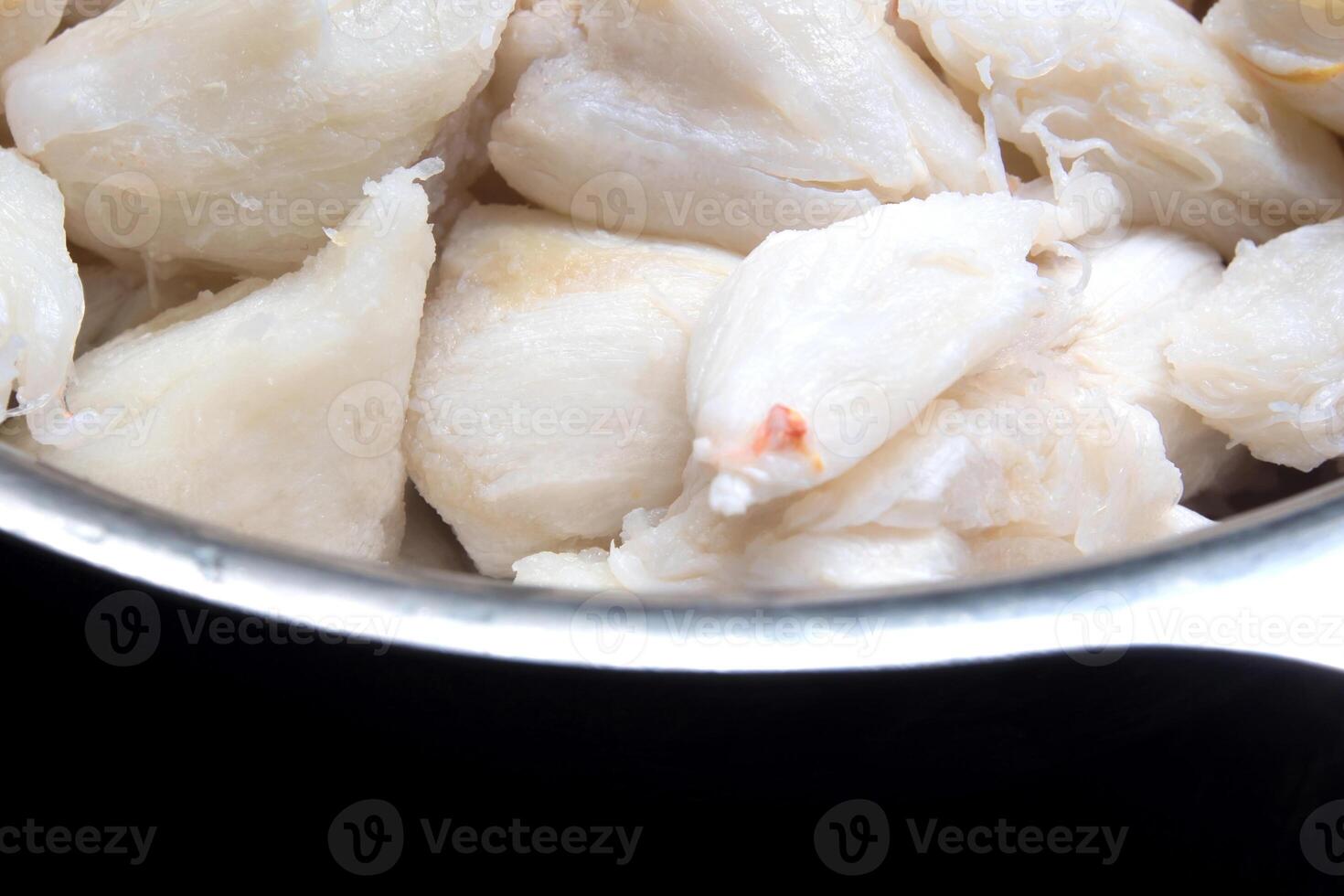 The texture of Crab Meat, the ingredient to cooking photo