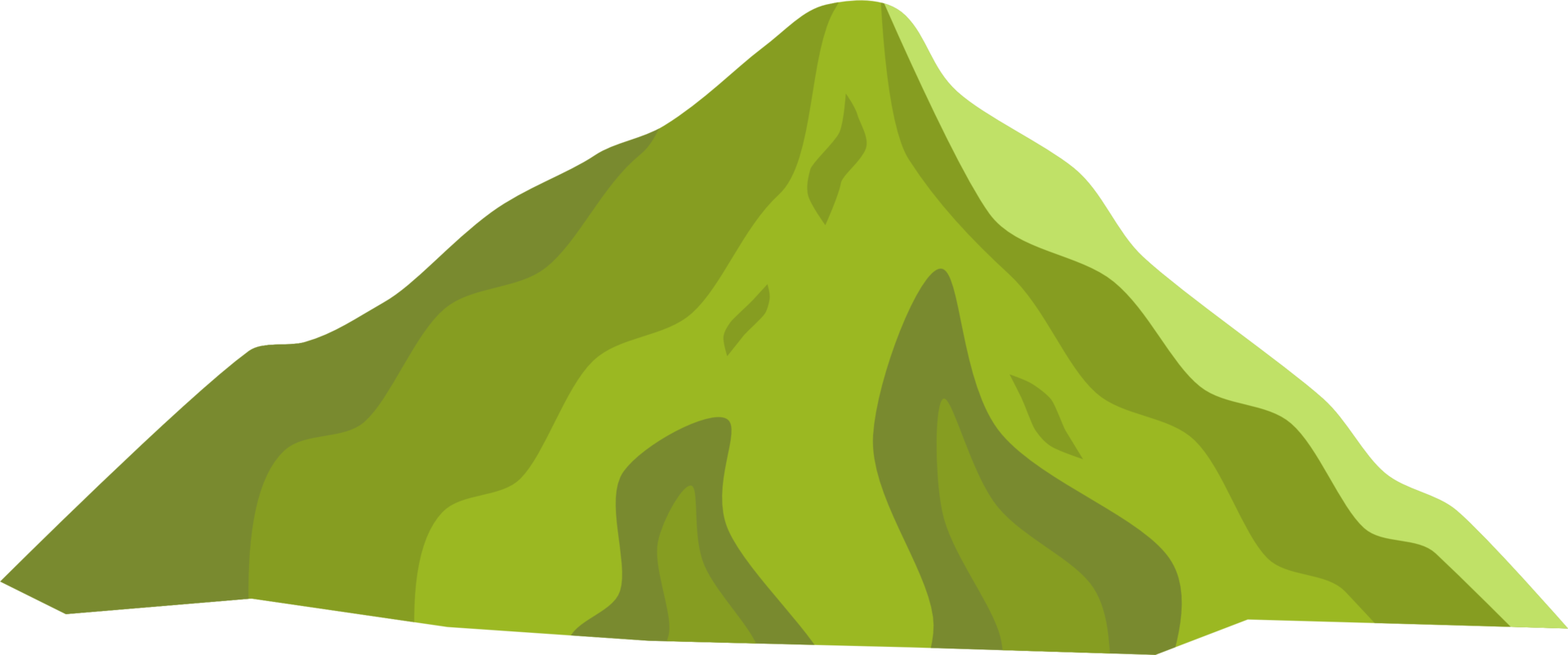 mountain landscape flat illustration png