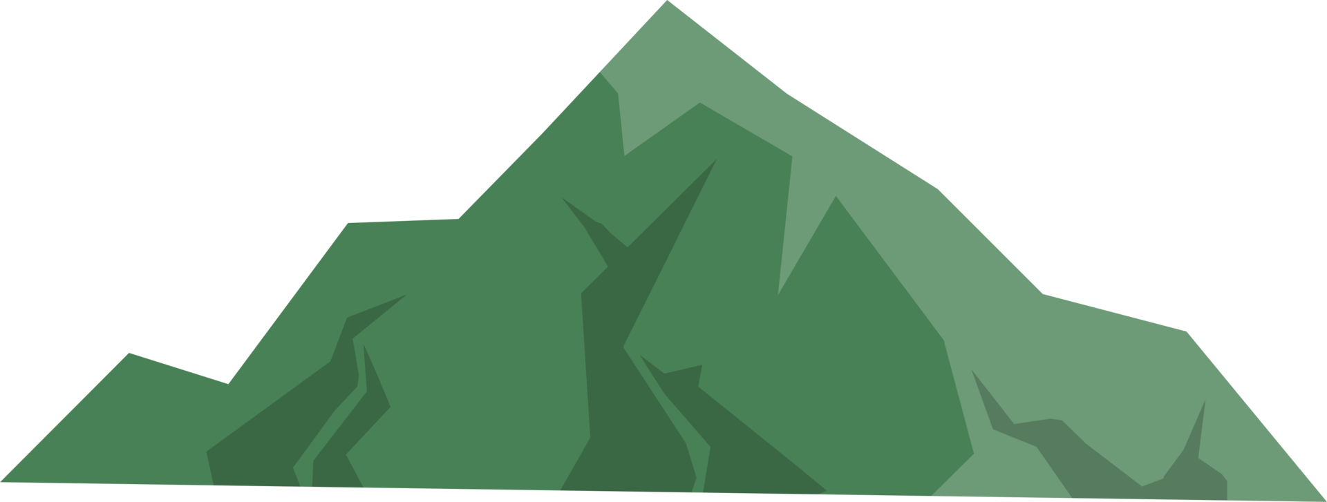 Mountain View landscape background flat illustration png
