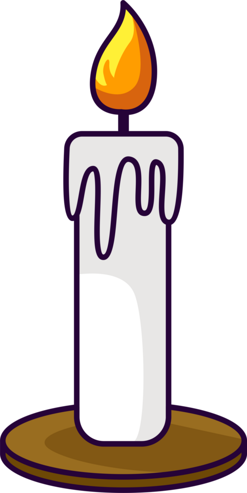 illustration of a burning candle png