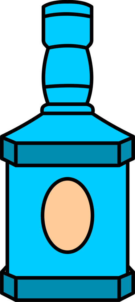 Liquor Blue Bottle Illustration png