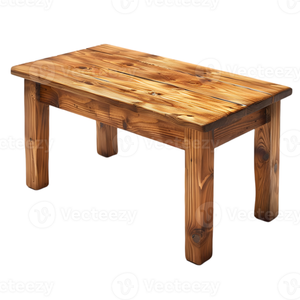A wooden table with a wooden top png