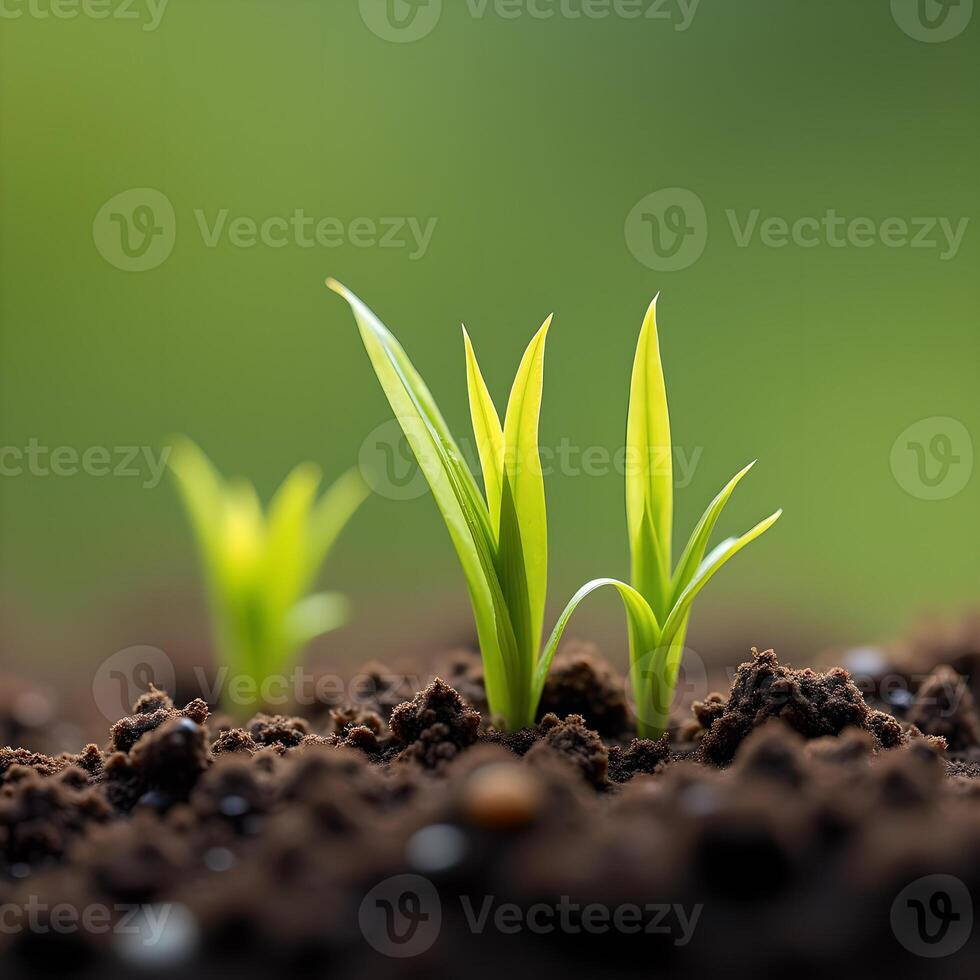 plant growing in soil photo