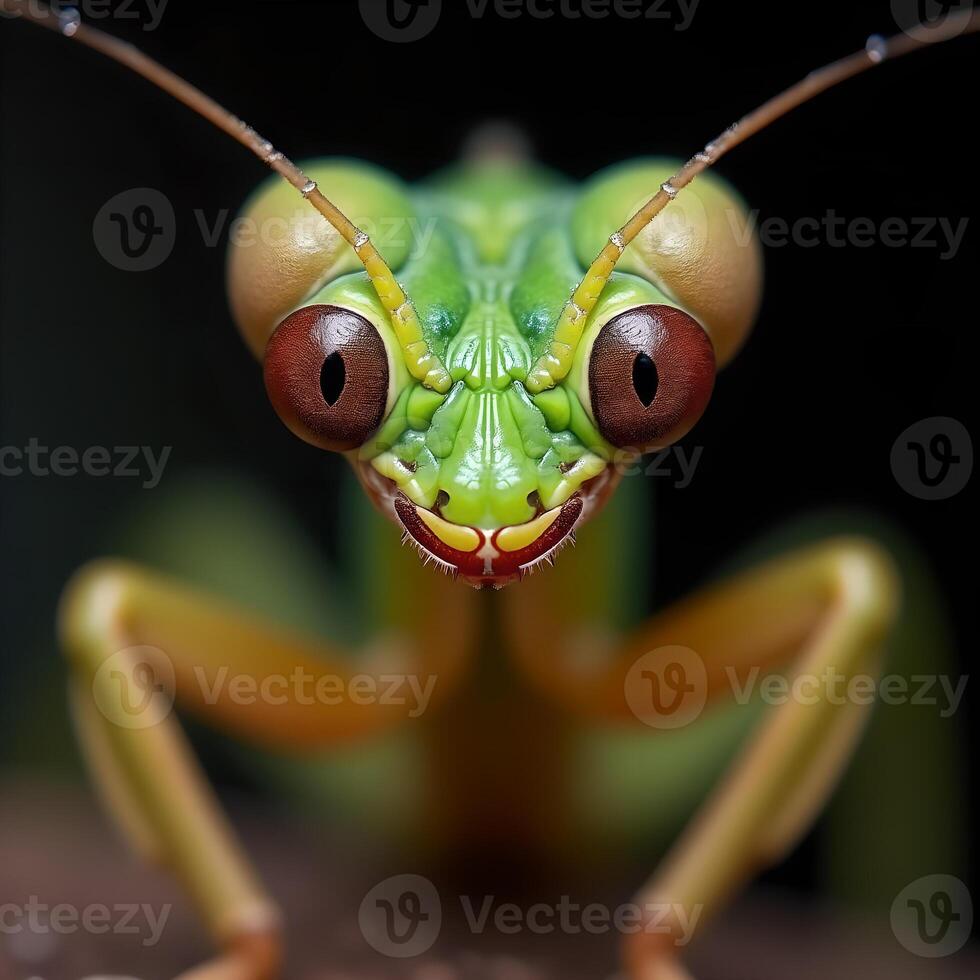 green praying mantis photo