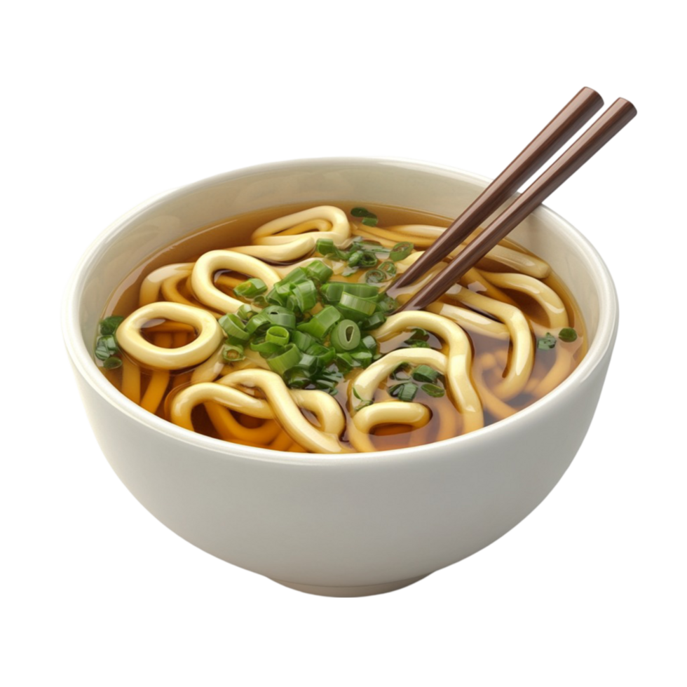 Delicious Noodles in a Bowl with Chopsticks - Transparent Background png