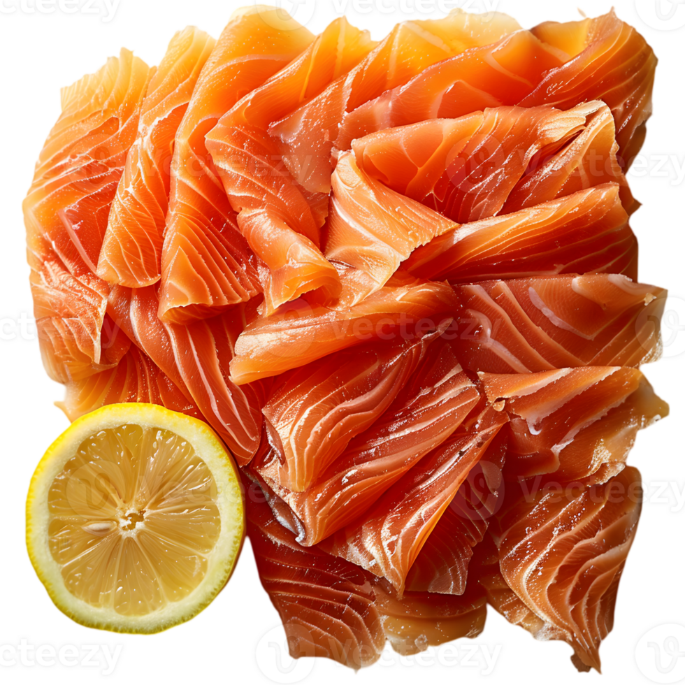 Smoked salmon with lemon png