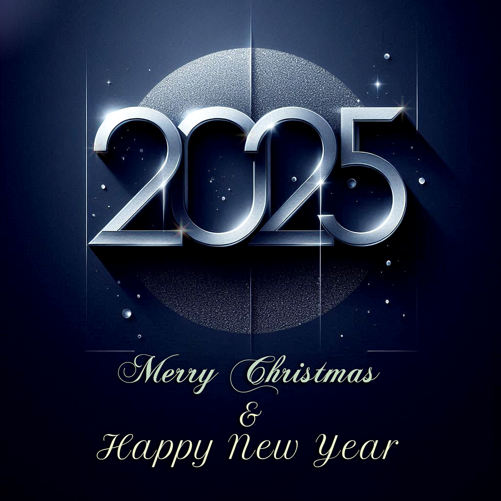 Merry Christmas and Happy New Year Wishes Generative Elegant Background Design Social Media Post psd