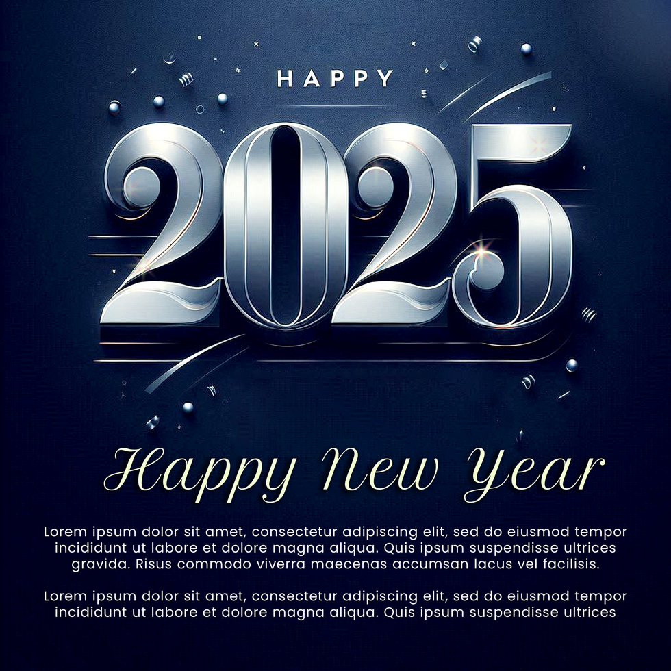 Merry Christmas and Happy New Year Background Design Social Media Post psd