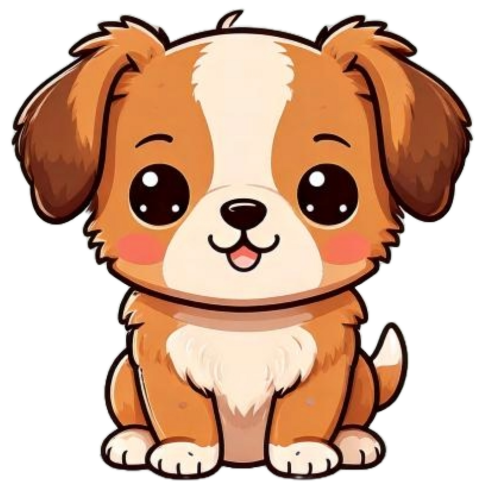 A cute puppy with big eyes and a big smile png