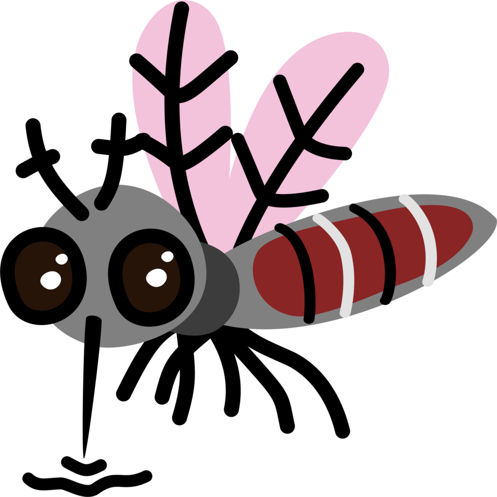 Mosquito sucking blood from prey png