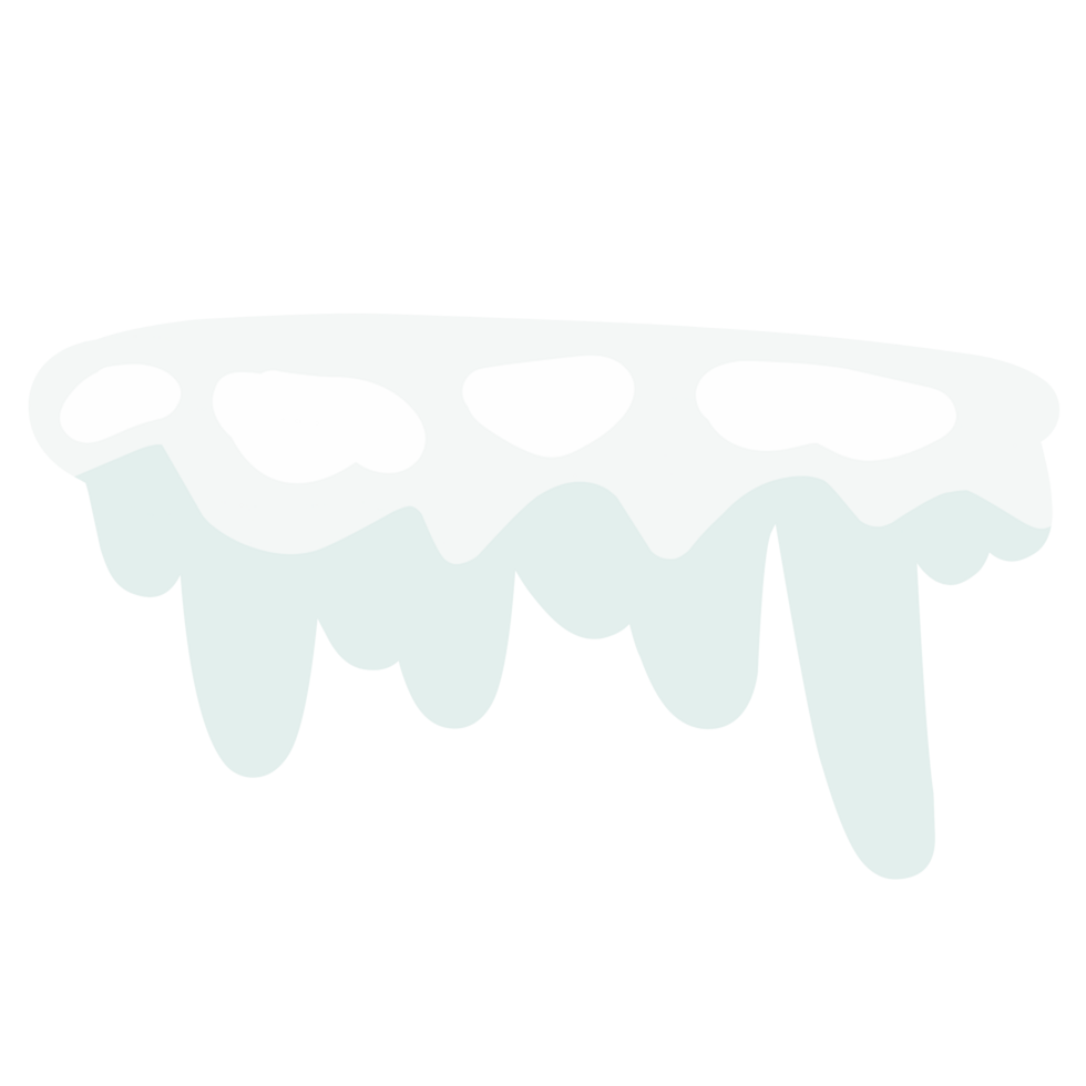 Cartoon snowcap and frosted ice png