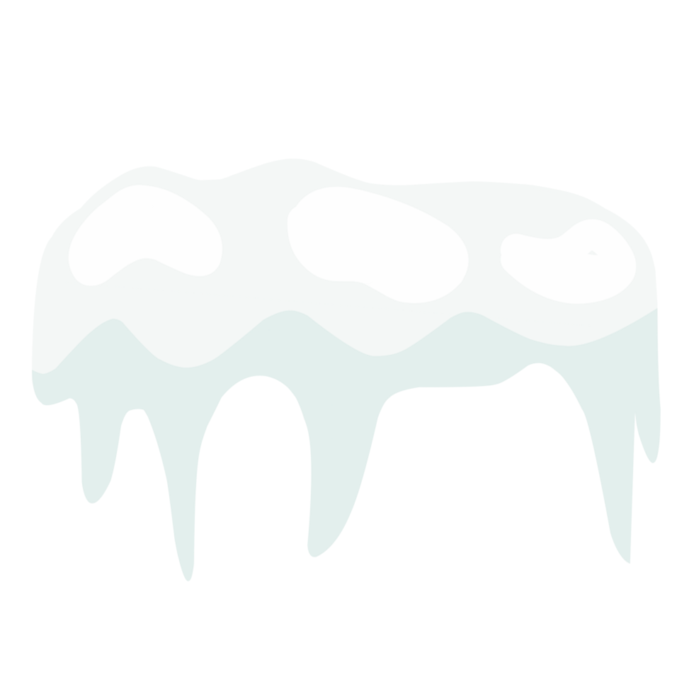 Thick snow with pointed ice png