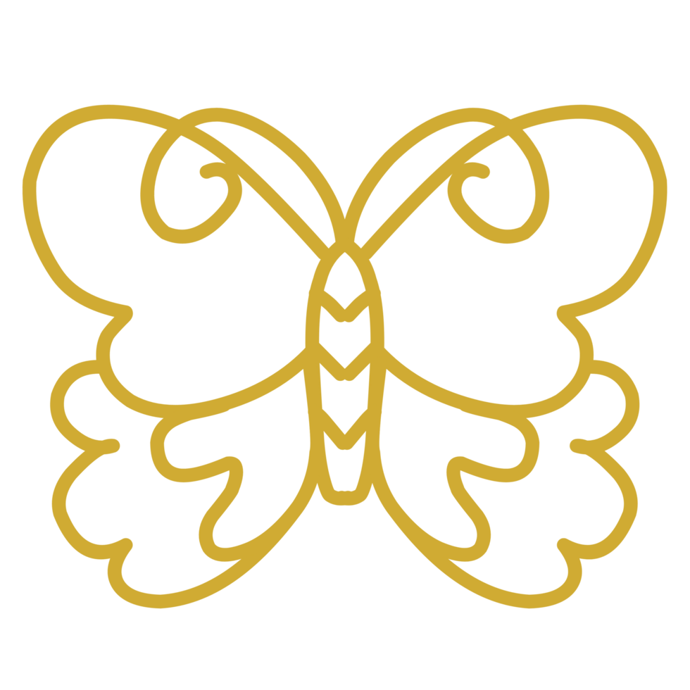Butterfly shaped line png