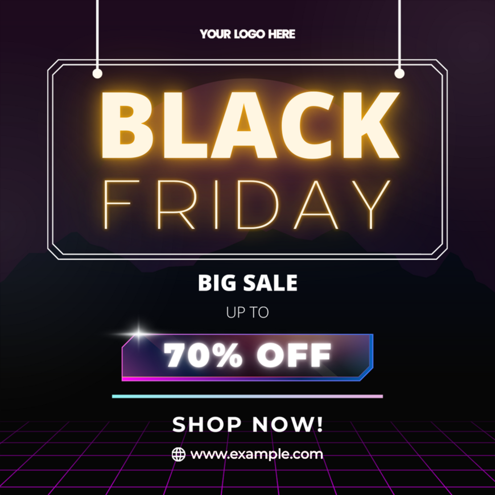 Black Friday Products Sale Promotion template, Black Friday discount Sale post design psd