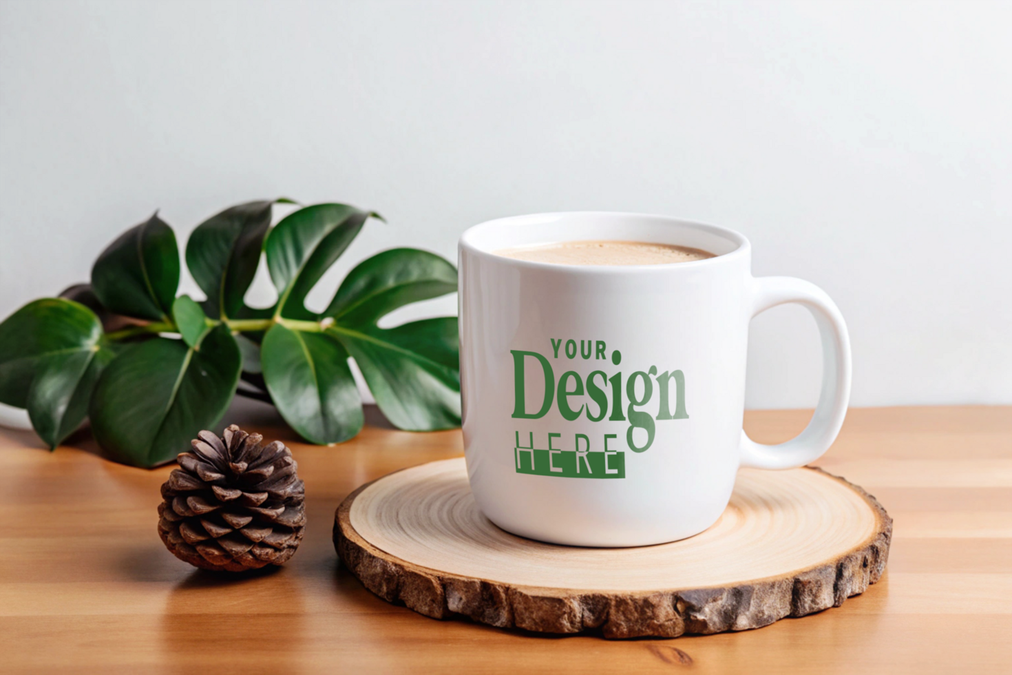 White Ceramic Mug Mockup Template for Logo and Artwork Display psd