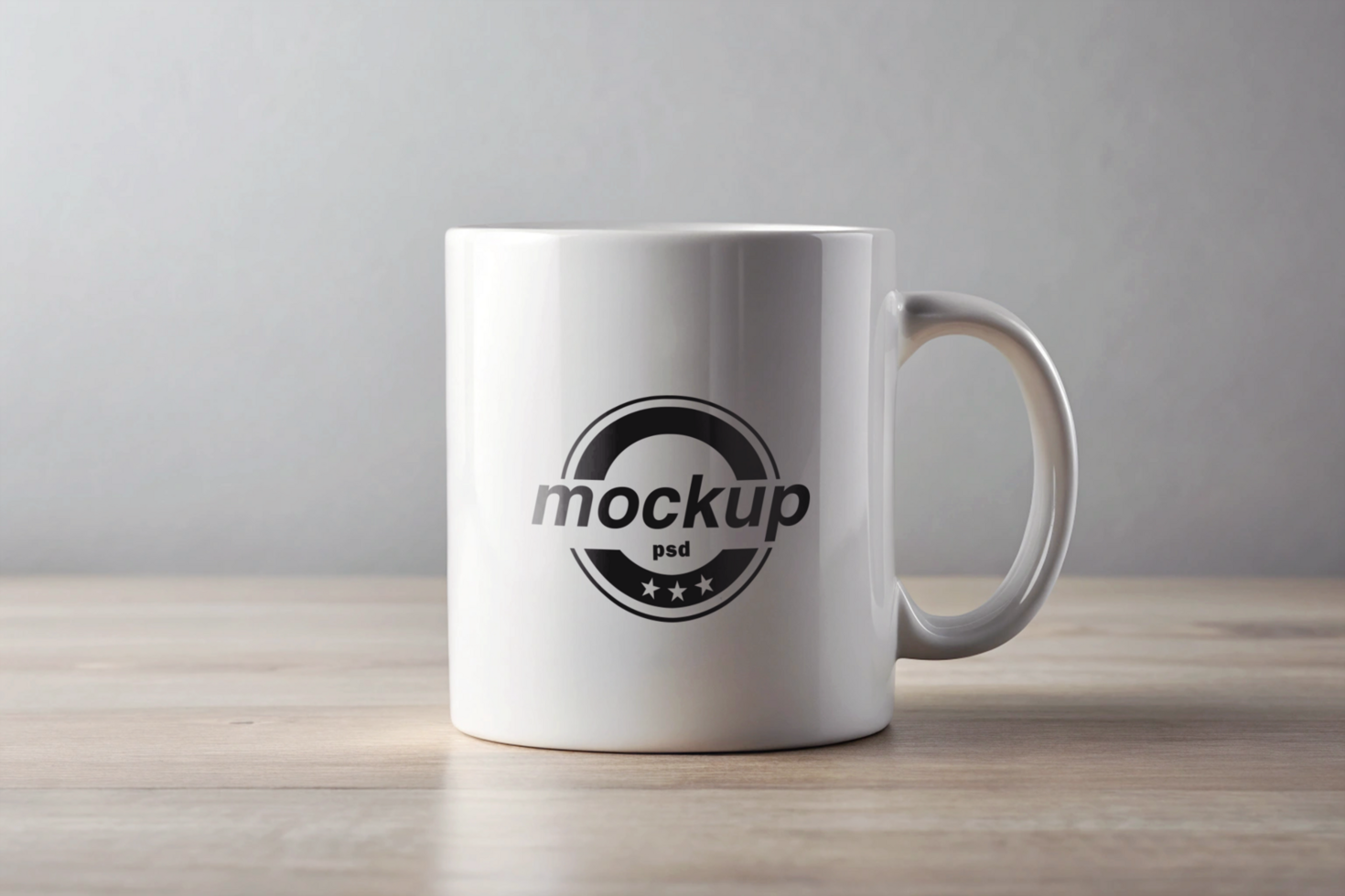 Classic White Mug Mockup Template for Brand Identity Projects psd